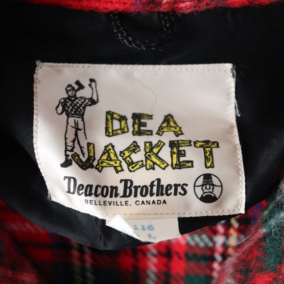 ❌SOLD❌vintage 60s 70s red plaid wool shirt jacket - Picture 4 of 7